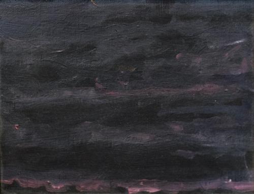 Georg Eisler, Kleines Blitz Bild IV, 1986, Öl auf Leinwand, 14 × 18 cm, Georg und Alice Eisler  ...