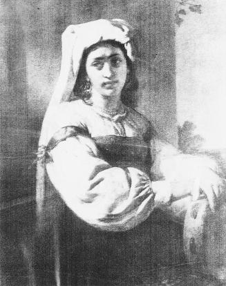 Friedrich von Amerling, Junge Italienerin mit Tamburin, 1840er, Öl auf Leinwand, 102 × 80 cm, U ...