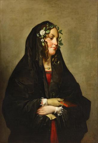 Friedrich von Amerling, Modell Luise Käs als Kirchgängerin, 1836–1840, Öl auf Leinwand, 103,5 × ...