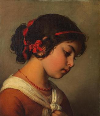 Friedrich von Amerling, Modell Nenuccia aus Frascati, 1842–1844, Öl auf Leinwand, 38 × 32 cm, P ...