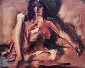 Georg Eisler, Liegende, 1992, Öl auf Leinwand, 24 × 30 cm, Privatbesitz, Albuquerque