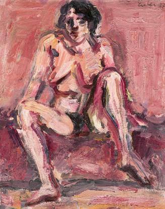 Georg Eisler, Akt, 1987, Öl auf Leinwand auf Platte, 30 × 24 cm, Verbleib unbekannt