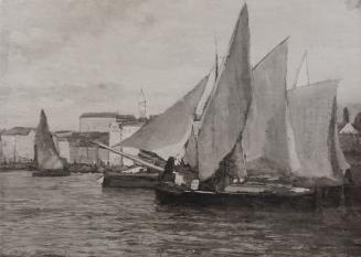 Tina Blau, Pirano (Graue Segel), um 1912/1913, Öl, unbekannter Verbleib