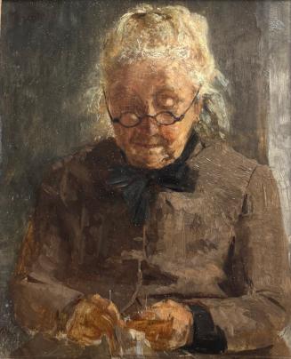 Tina Blau, Die Mutter der Künstlerin, 1893, Öl auf Holz, 28 × 22,2 cm, Privatbesitz, New York