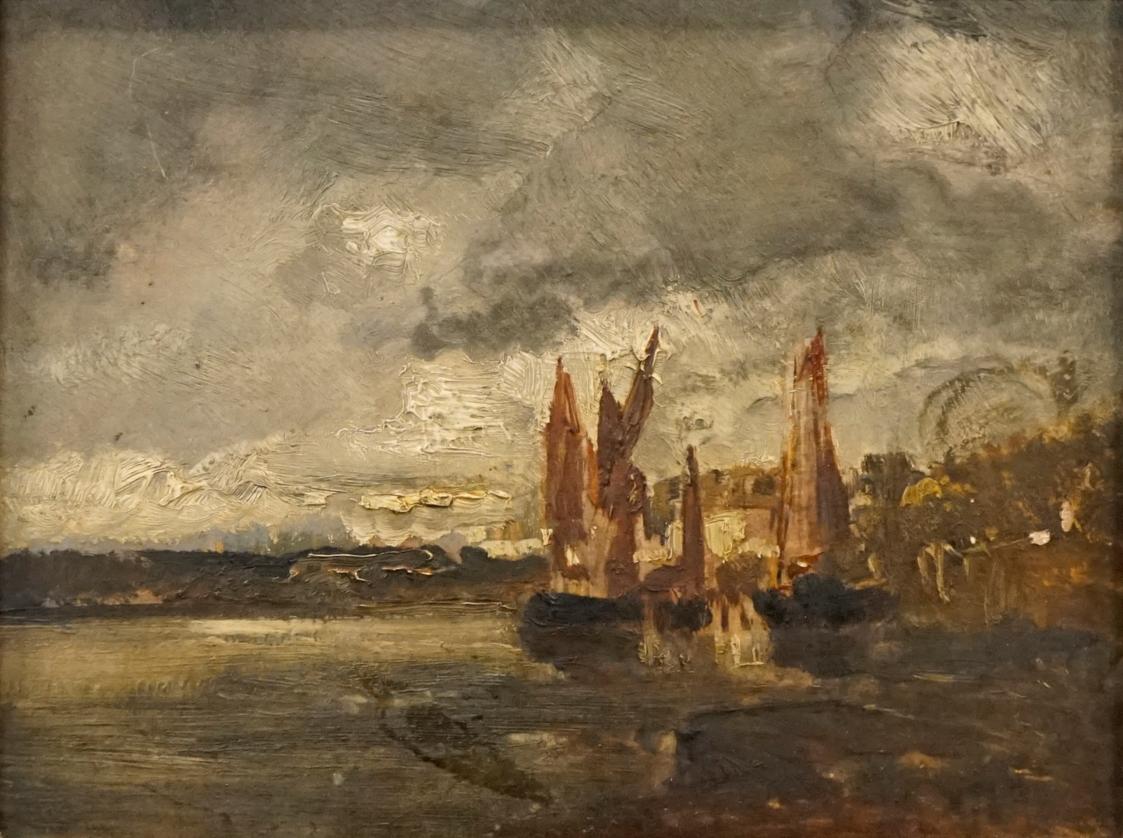 Tina Blau, Aus Holland, Öl auf Holz, 21 × 27 cm, Privatbesitz, New York