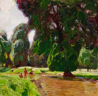 Carl Moll, Die große Pappel, 1928, Öl auf Leinwand, 60 × 60 cm, Dorotheum, Wien, 22.05.2024, Lo ...