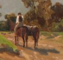[Detail] Tina Blau, Reiter, 1872, Öl auf Leinwand, 31,1 × 46,4 cm, Belvedere, Wien, Inv.-Nr. 12…
