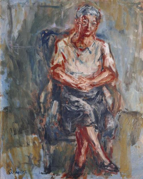 Georg Eisler, Die Mutter des Künstlers, 1956, Öl auf Leinwand, 50 x 40 cm, Belvedere, Wien, Inv ...