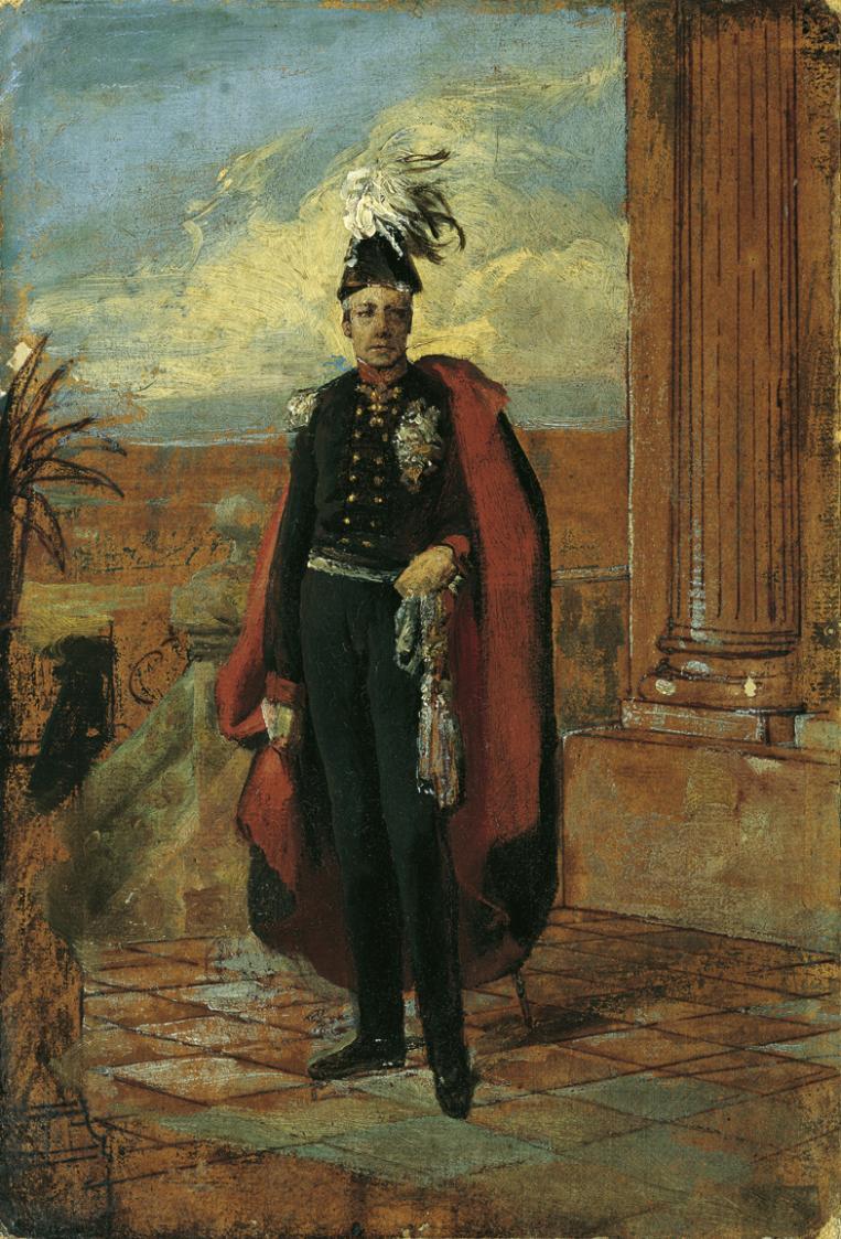 Friedrich von Amerling, Entwurf zum Gemälde "Kaiser Franz I. von Österreich (1768–1835) in preu ...