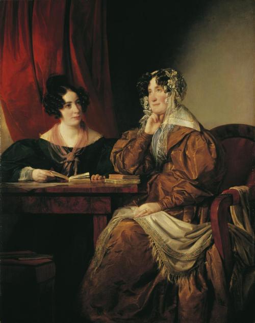 Friedrich von Amerling, Henriette Baronin Pereira-Arnstein (1780–1859) mit ihrer Tochter Flora  ...