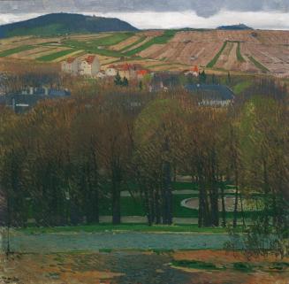 Carl Moll, Blick von Heiligenstadt auf den Nußberg, 1903, Öl auf Leinwand, 80,5 × 80,3 cm, Belv ...