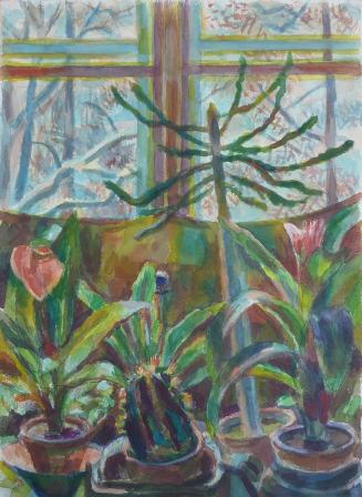 Alfred Wickenburg, Kakteen, 1942, Aquarell auf Papier, Blattmaße: 71 × 51 cm, Privatbesitz