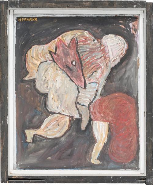 Kurt Hüpfner, Wilddieb, 1992, Acryl auf Leinwand, 47 × 37 cm, Privatbesitz, Wien