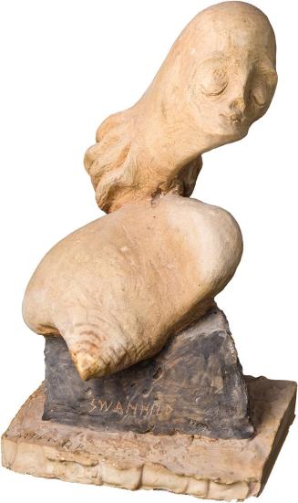 Kurt Hüpfner, Swanhild, 1996, Gips, Pigmentfarbe, Öl, 37 × 21 × 15 cm, Privatbesitz, Wien