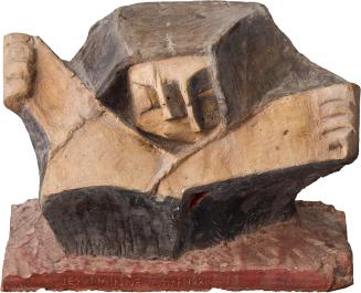 Kurt Hüpfner, Jesusminne, 1993, Gips, Pigmentfarbe, Öl, 25 × 32 × 13,5 cm, Privatbesitz, Wien