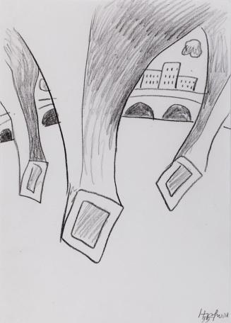 Kurt Hüpfner, Ohne Titel, 1999, Bleistift auf Papier, kaschiert auf Karton, 29,7 × 21 cm, Priva ...