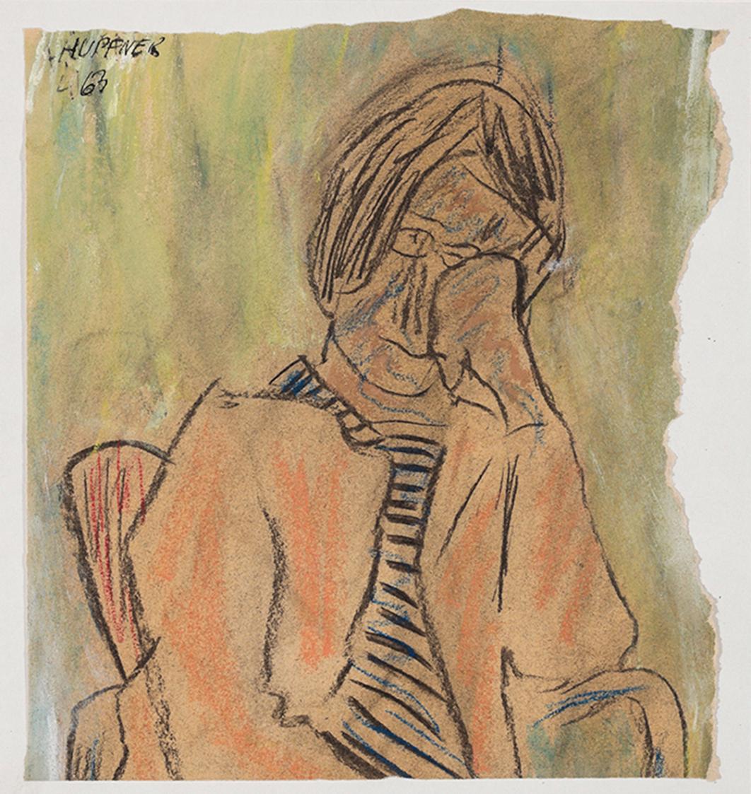 Kurt Hüpfner, Ohne Titel, 1963, Pastell auf Papier, kaschiert auf Karton, 30,8 × 28 cm, Privatb ...