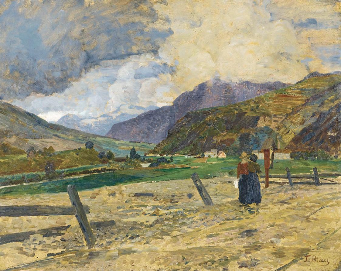 Tina Blau, Niedergegangene Mure, Oetz, 1901, Öl auf Karton, 75 × 95 cm, Privatbesitz, Courtesy  ...