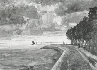 Tina Blau, Veere, 1906, Öl auf Holz, 43 × 95 cm, unbekannter Verbleib