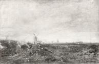 Tina Blau, Bei Amsterdam, 1875/1876, Öl auf Holz, 41 × 64 cm, Museum of Fine Arts, Osijek, Inv. ...