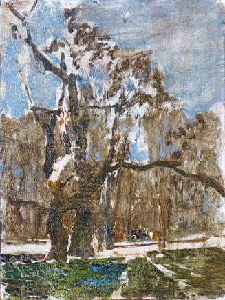 Tina Blau, Kutsche im Prater, Öl auf Holz, 21 × 16 cm, Privatbesitz, Deutschland