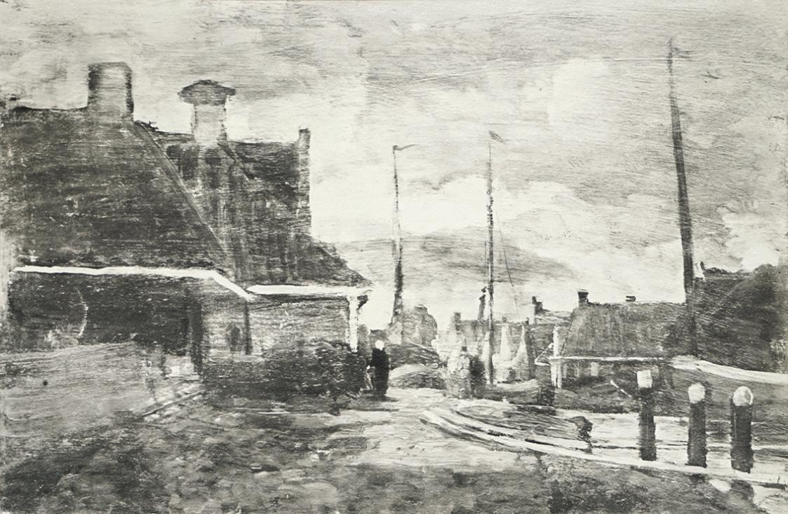 Tina Blau, Franeker, 1908, Öl, 18 × 27 cm, unbekannter Verbleib