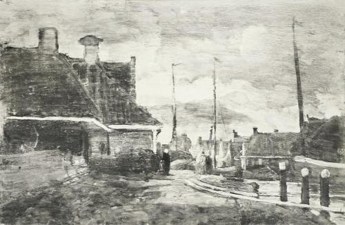 Tina Blau, Franeker, 1908, Öl, 18 × 27 cm, unbekannter Verbleib