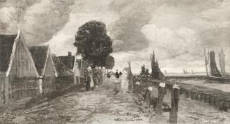 Tina Blau, Volendam, 1905/1914, Öl auf Holz, 60 × 75 cm, unbekannter Verbleib