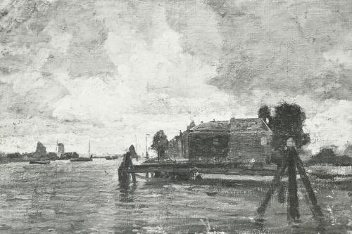 Tina Blau, Dordrecht, 1908, Öl, unbekannter Verbleib