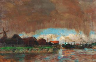 Tina Blau, Regen und Sonnenschein, Dordrecht, 1908, Öl auf Holz, 23 × 34 cm, Privatbesitz, Inv. ...