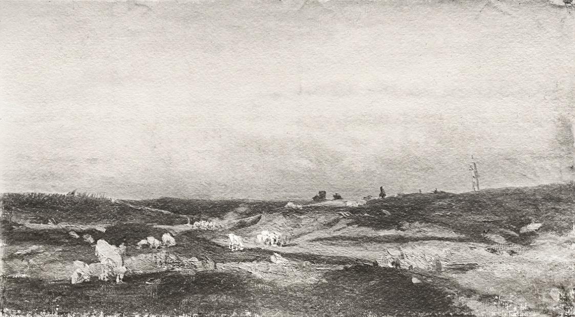 Tina Blau, Haslau, 1872, Öl auf Leinwand, unbekannter Verbleib