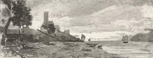 Tina Blau, Malcesine, 1895, Öl auf Leinwand, unbekannter Verbleib