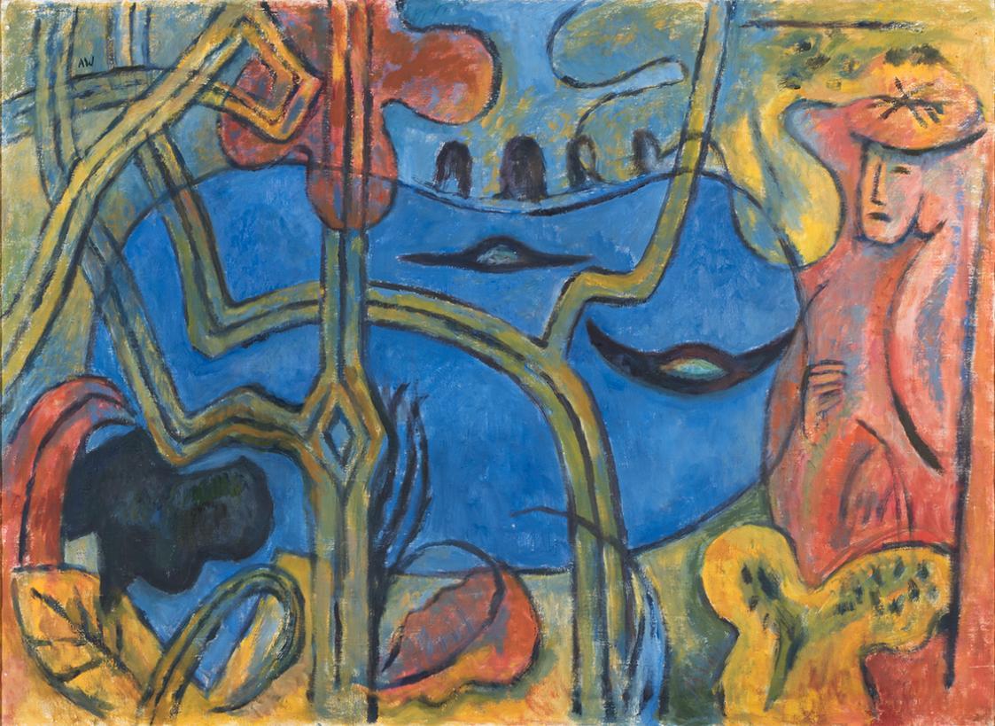 Alfred Wickenburg, Ca' d'Oro II, 1954, Öl auf Leinwand, 103 × 141 cm, Privatbesitz