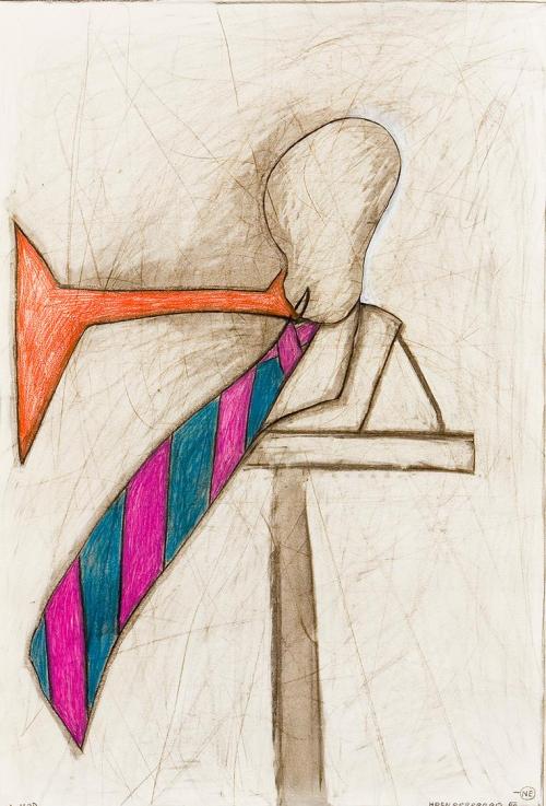 Kurt Hüpfner, A Mod, 1980, Pastell, Kreide und Buntstift auf Papier, 83 × 57,5 cm, Privatbesitz ...