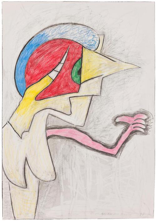 Kurt Hüpfner, Come on in my house, 1978, Pastell und Buntstift auf Papier, 75,5 × 73 cm, Privat ...