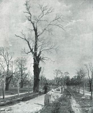 Tina Blau, Seitenallee des Praters im Frühling, um 1885/1900, Öl auf Leinwand, 111 × 92 cm, unb ...