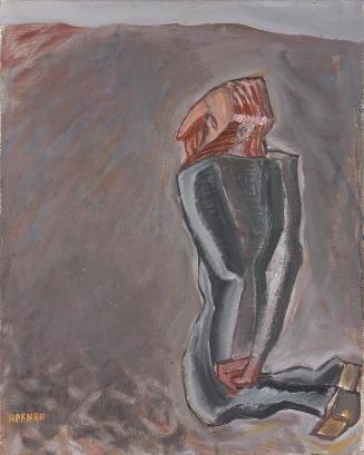 Kurt Hüpfner, Halde, 1993, Acryl auf Leinwand, 55 × 45 cm, Privatbesitz, Wien