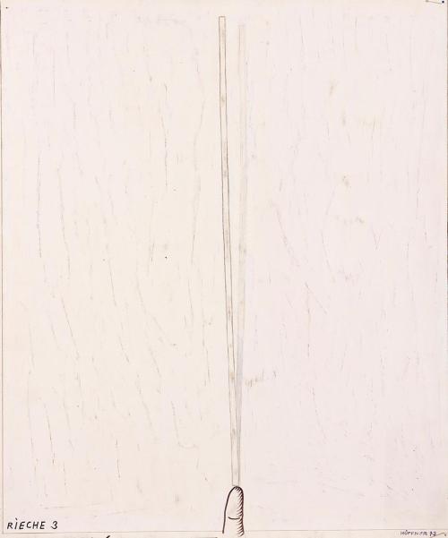 Kurt Hüpfner, Rieche 3, 1973, Bleistift und Filzstift auf Papier, 57,5 × 48 cm, Privatbesitz, W ...