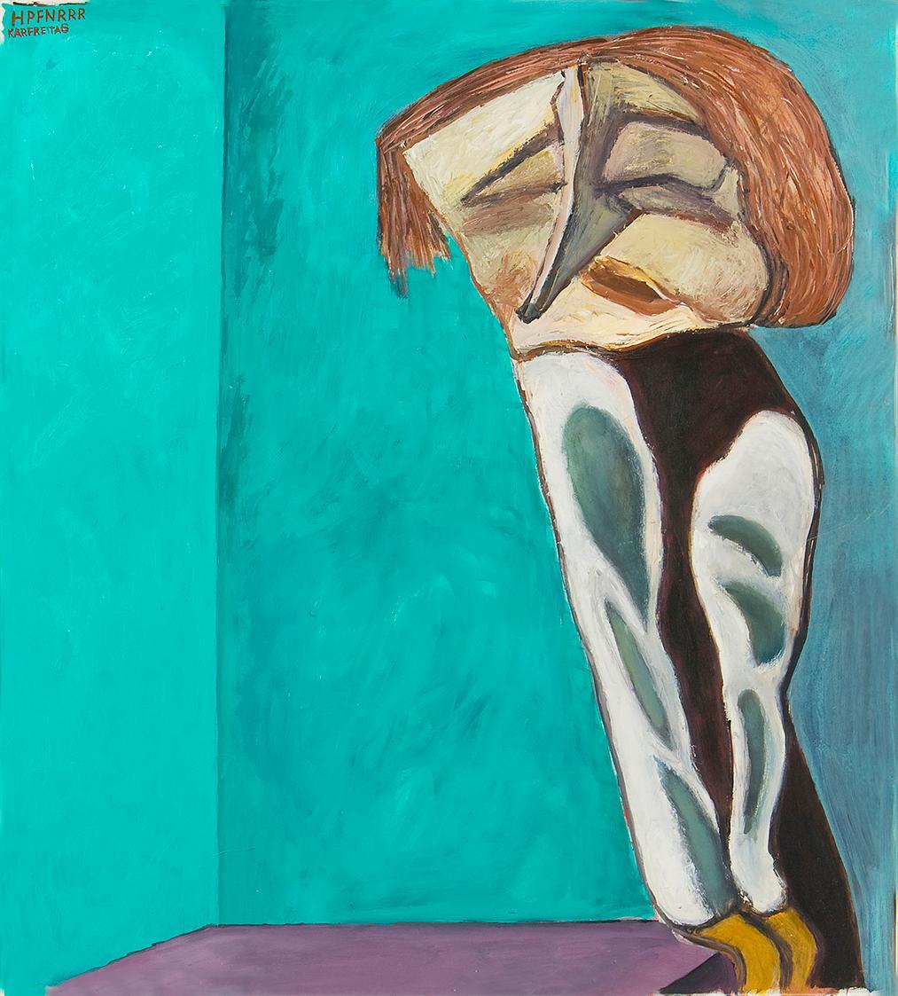 Kurt Hüpfner, Karfreitag, 1993, Acryl auf Resopal, 52 × 48 cm, Privatbesitz