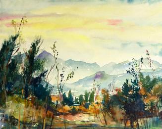 Otto Rudolf Schatz, Seenlandschaft, um 1937, Aquarell auf Papier, WZ (Ingres), 38 × 46 cm, Priv ...