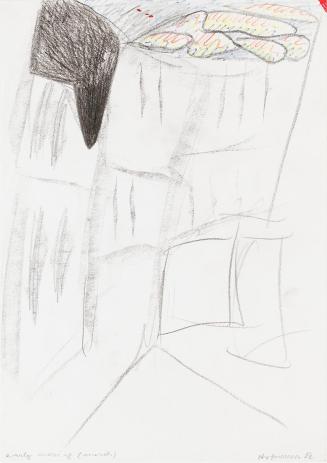 Kurt Hüpfner, early morning (march), 1982, Bleistift und Buntstift auf Papier, kaschiert auf Ka ...