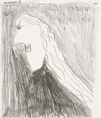 Kurt Hüpfner, Trixi, 1982, Bleistift auf Papier, kaschiert auf Karton, 24,3 × 21 cm, Privatbesi ...